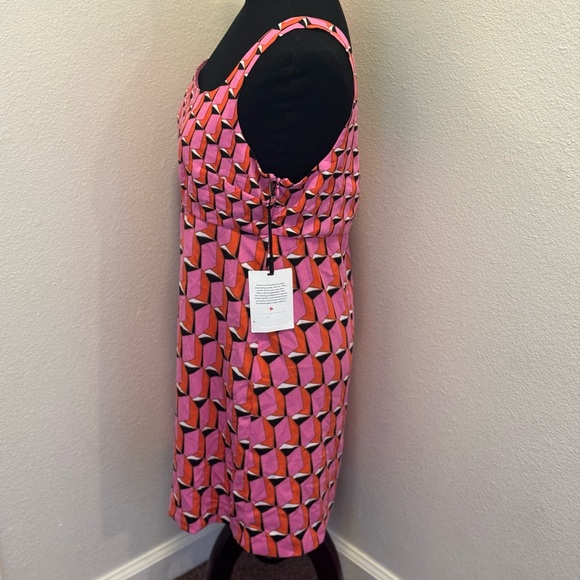 2 FOR $25 Diane Von Furstenberg Target Dress Pink Red Modern Geo Mini Dress 12 - Picture 3 of 10